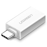Ugreen USB 3.2 Gen 1 (feminino) - adaptador OTG USB Tipo-C (masculino) branco (30155)