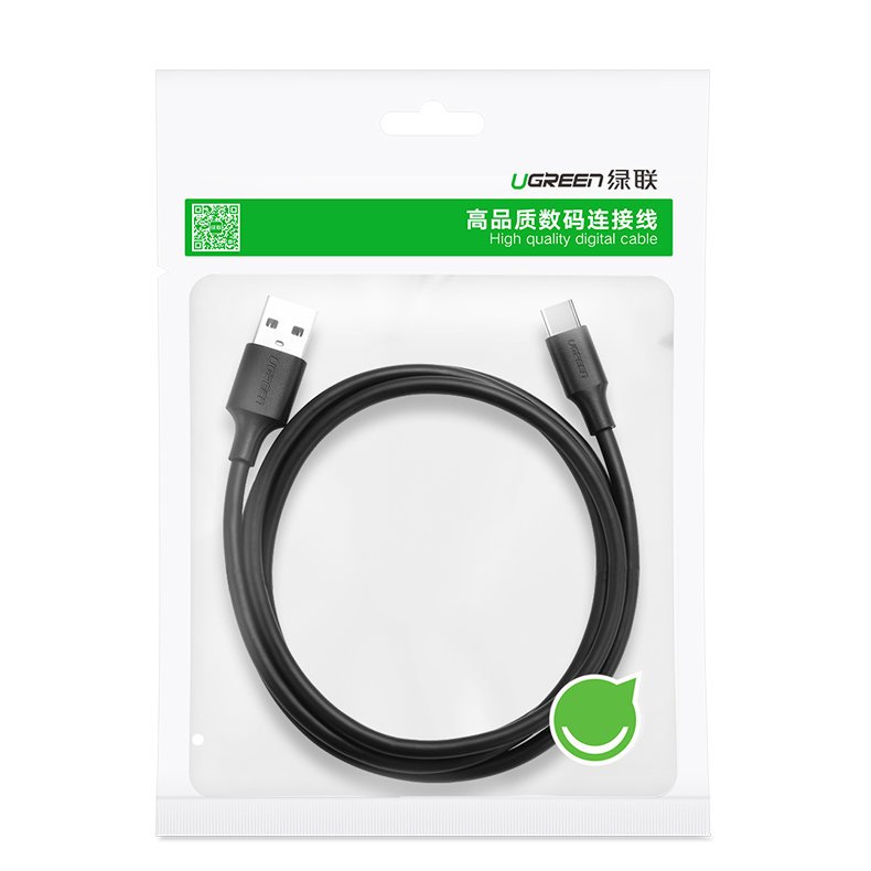 Ugreen USB - cabo de carregamento de dados USB Tipo-C 480 Mbps 3 A 15 m preto (US287 60117)