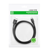 Ugreen USB - cabo de carregamento de dados USB Tipo-C 480 Mbps 3 A 15 m preto (US287 60117)