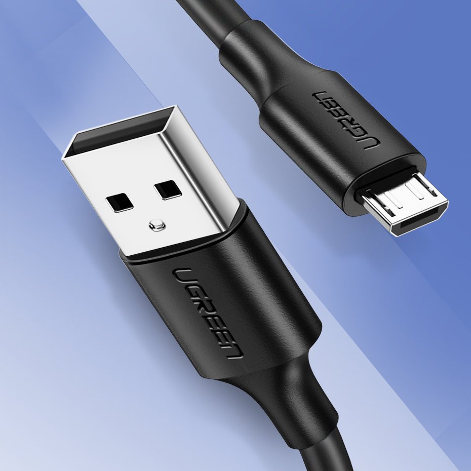 Ugreen USB - cabo de carregamento de dados micro USB 24 A 480 Mbps 15 m preto (US289 60137)