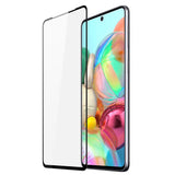 Protetor de tela resistente de vidro temperado 9D Dux Ducis 9D totalmente coberto com moldura para Samsung Galaxy A71 preto (case amigável)