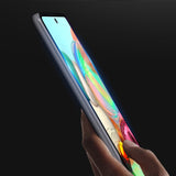 Protetor de tela resistente de vidro temperado 9D Dux Ducis 9D totalmente coberto com moldura para Samsung Galaxy A71 preto (case amigável)