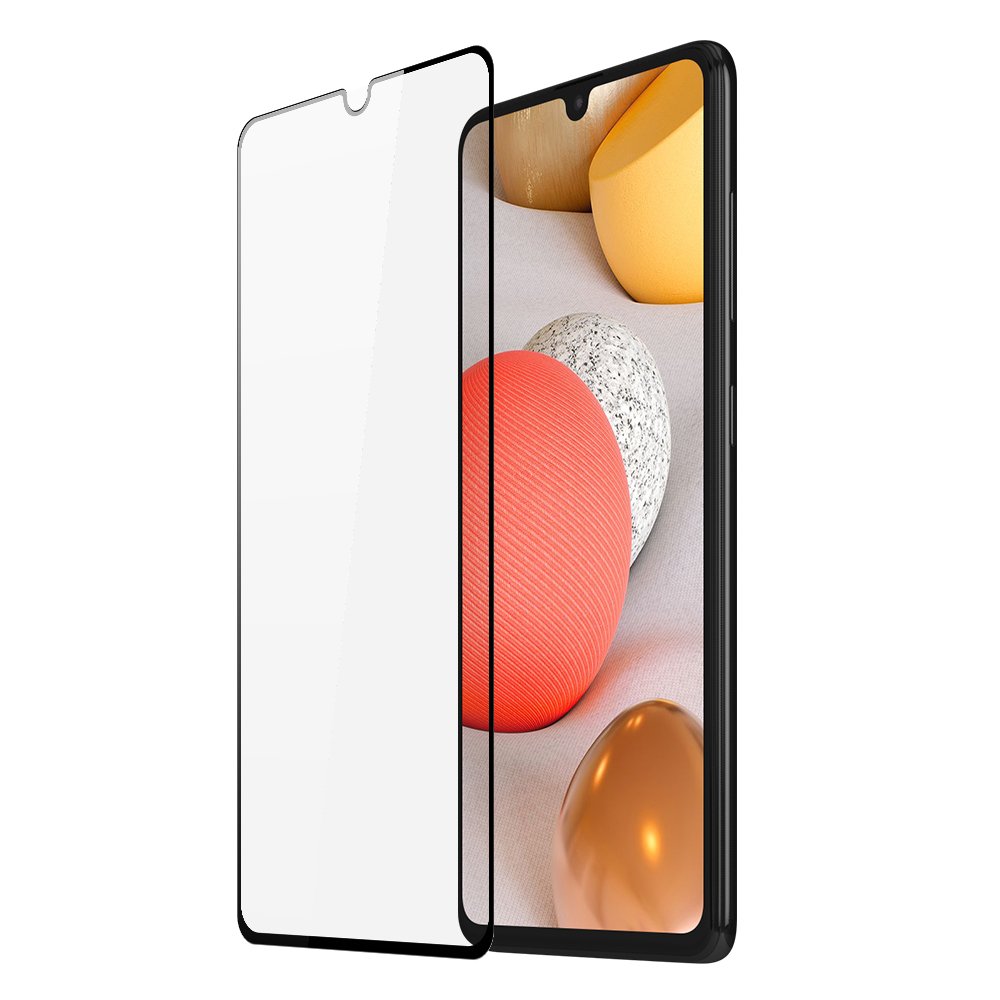 Protetor de tela resistente de vidro temperado Dux Ducis 9D totalmente coberto com armação para Samsung Galaxy A42 5G preto (case amigável)