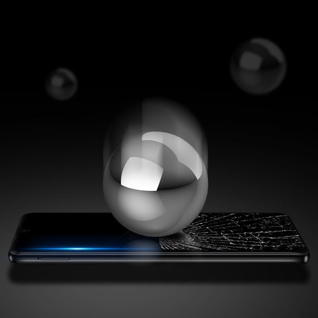 Protetor de tela resistente de vidro temperado Dux Ducis 9D totalmente coberto com armação para Samsung Galaxy A42 5G preto (case amigável)