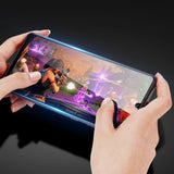 Protetor de tela resistente de vidro temperado Dux Ducis 9D totalmente coberto com armação para Samsung Galaxy A42 5G preto (case amigável)