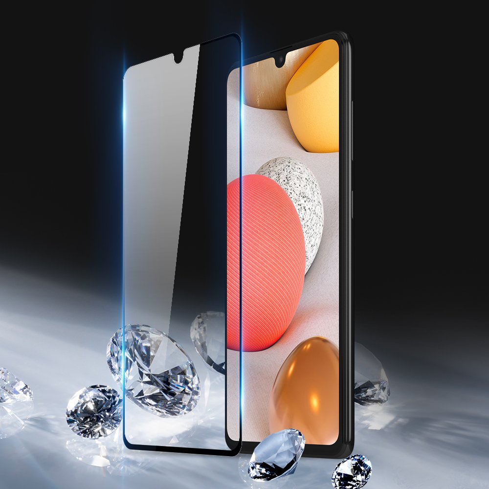 Protetor de tela resistente de vidro temperado Dux Ducis 9D totalmente coberto com armação para Samsung Galaxy A42 5G preto (case amigável)