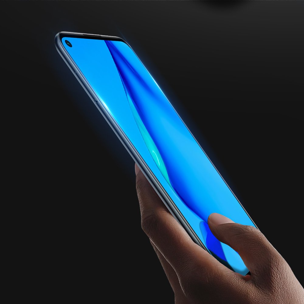 Protetor de tela resistente de vidro temperado Dux Ducis 9D totalmente coberto com armação para Huawei P40 Lite  -  Nova 7i  -  Nova 6 SE preto (case amigável)