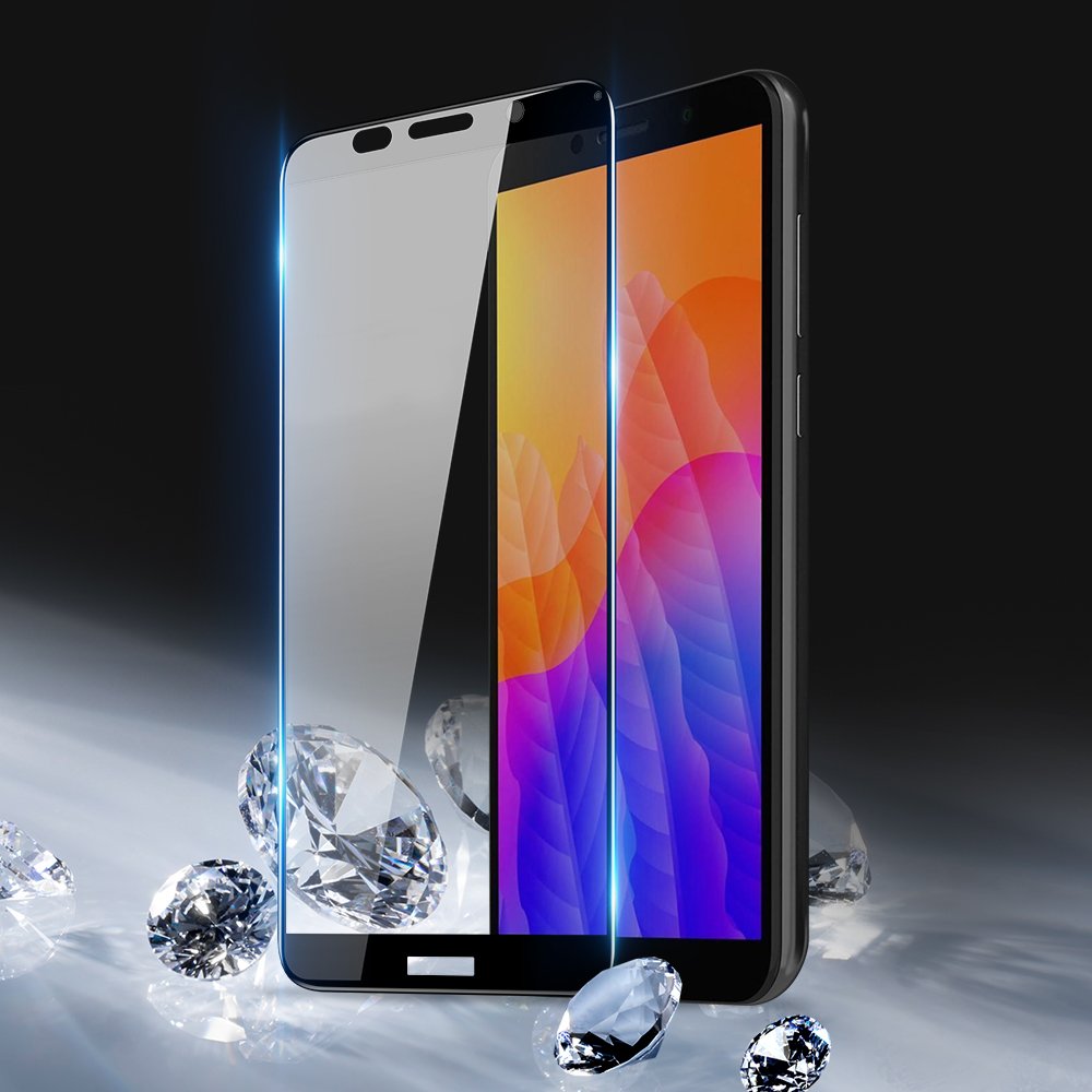 Protetor de tela resistente de vidro temperado Dux Ducis 9D totalmente coberto com armação para Huawei Y5p preto (case amigável)