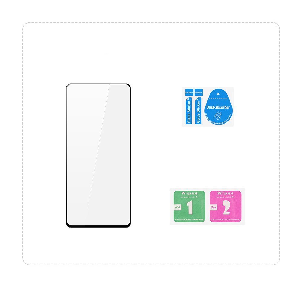 Protetor de tela resistente de vidro temperado 9D Dux Ducis 9D totalmente coberto com moldura para Xiaomi Poco X3 NFC  -  Poco X3 Pro preto (case amigável)