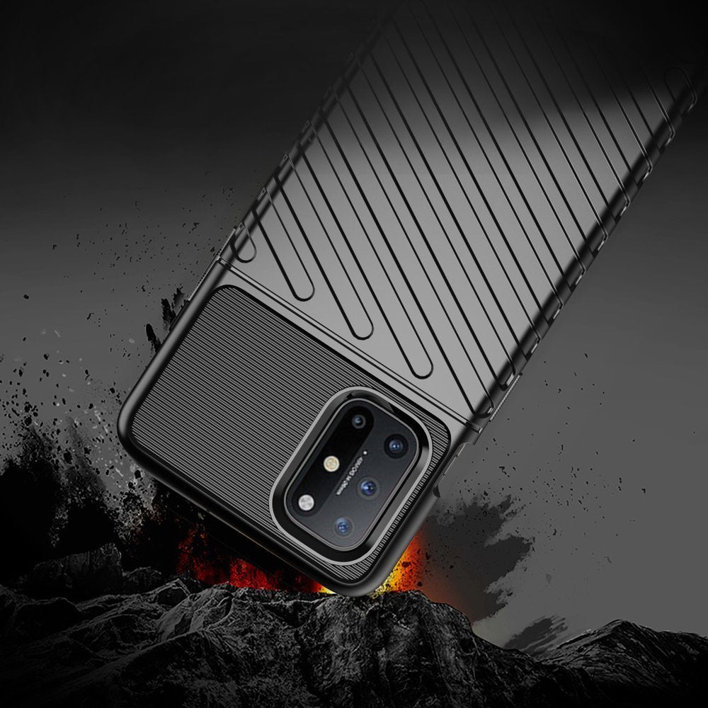 Capa Thunder flexível capa resistente resistente em TPU para OnePlus 8T preto