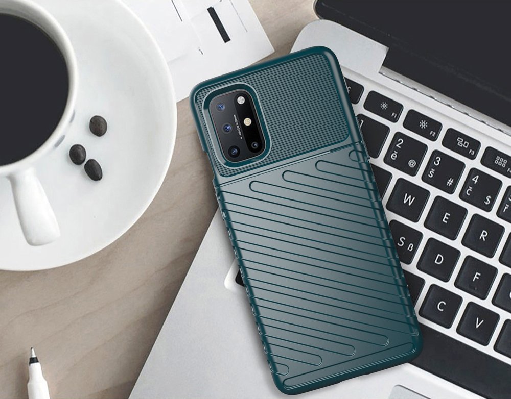 Capa Thunder flexível capa resistente resistente em TPU para OnePlus 8T preto