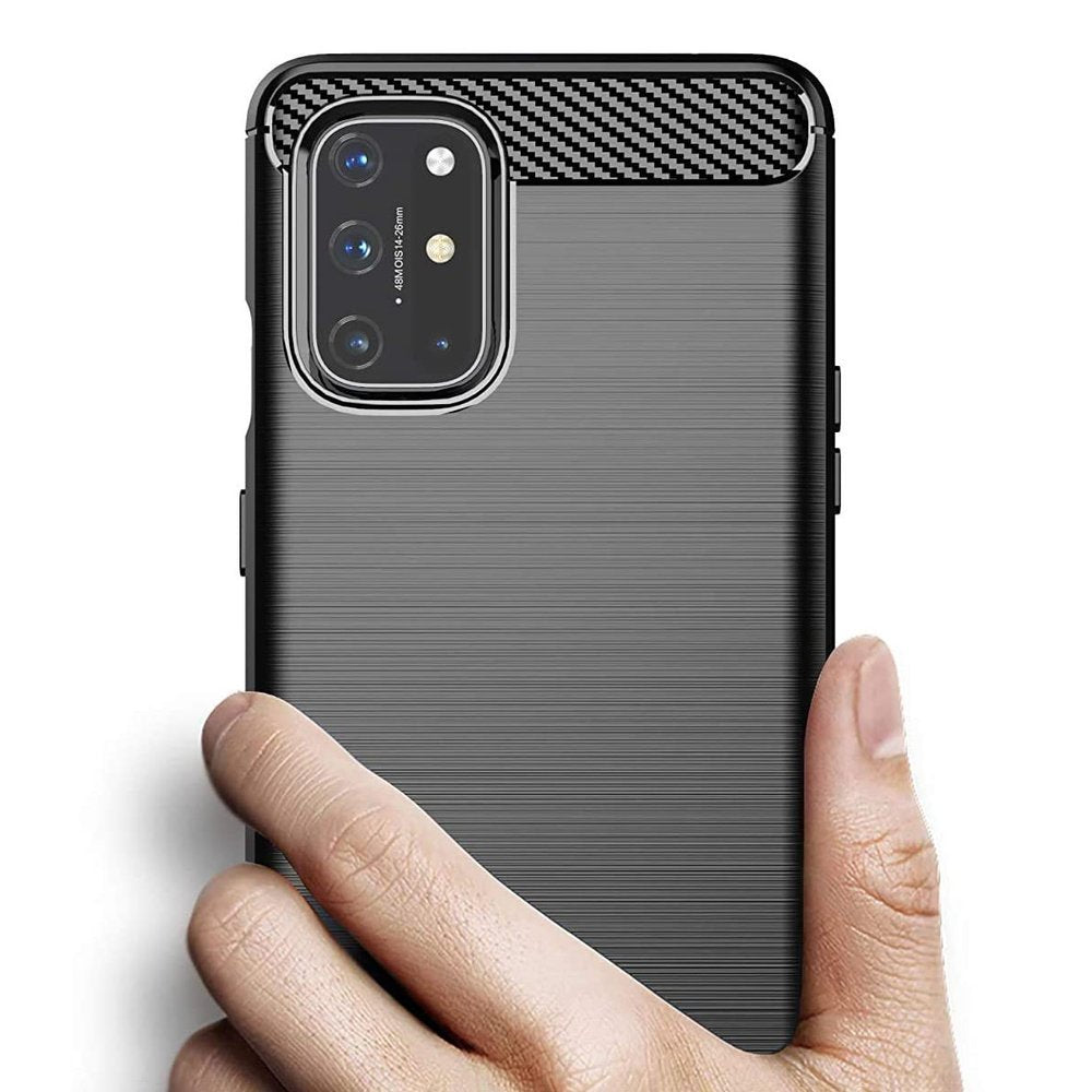 Estojo de carbono Estojo flexível de TPU para OnePlus 8T preto