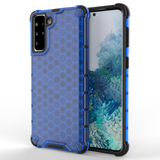 Capa de armadura de caixa de favo de mel com proteção de TPU para Samsung Galaxy S21 + 5G (S21 Plus 5G) azul