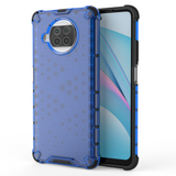 Capa de armadura de caixa de favo de mel com pára-choque de TPU para Xiaomi Mi 10T Lite azul