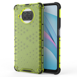 Capa de armadura em caixa de favo de mel com pára-choque de TPU para Xiaomi Mi 10T Lite verde