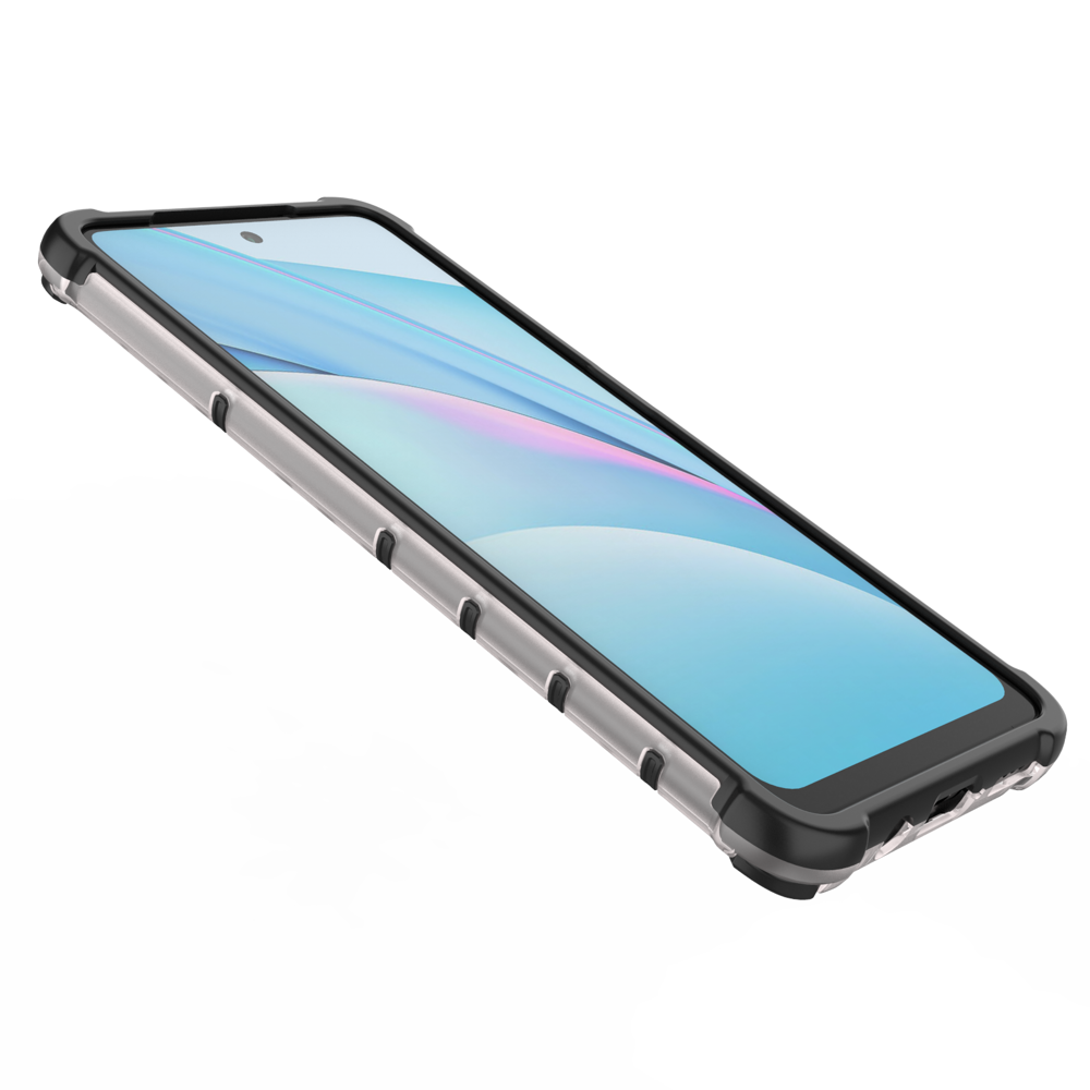 Capa de armadura em caixa de favo de mel com pára-choque de TPU para Xiaomi Mi 10T Lite verde