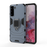 Ring Armor Case Kickstand Capa resistente e resistente para Samsung Galaxy S21 5G azul