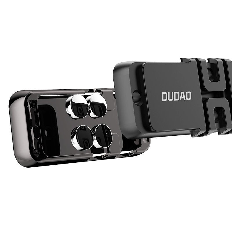 Dudao autoadesivo suporte magnético universal para telefone com suporte para carro para organizador de cabos de painel preto (F11s)