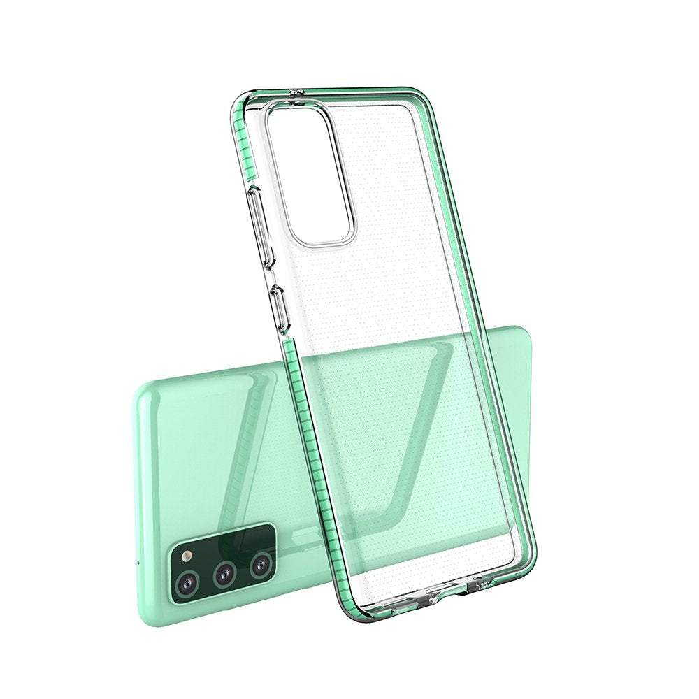 Capa protetora de gel TPU transparente com moldura colorida para Samsung Galaxy S20 FE 5G amarelo