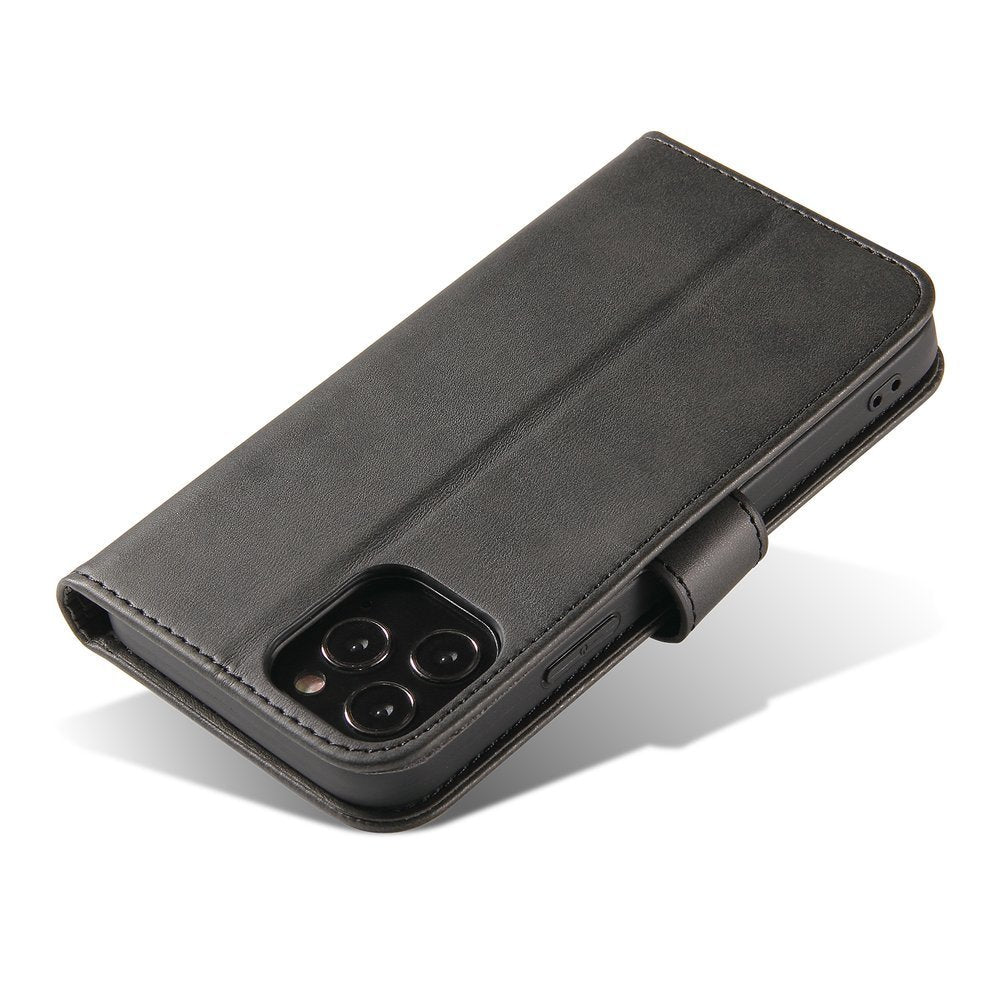 Estojo magnético elegante estante tipo estante com suporte para iPhone 12 Pro  -  iPhone 12 preto