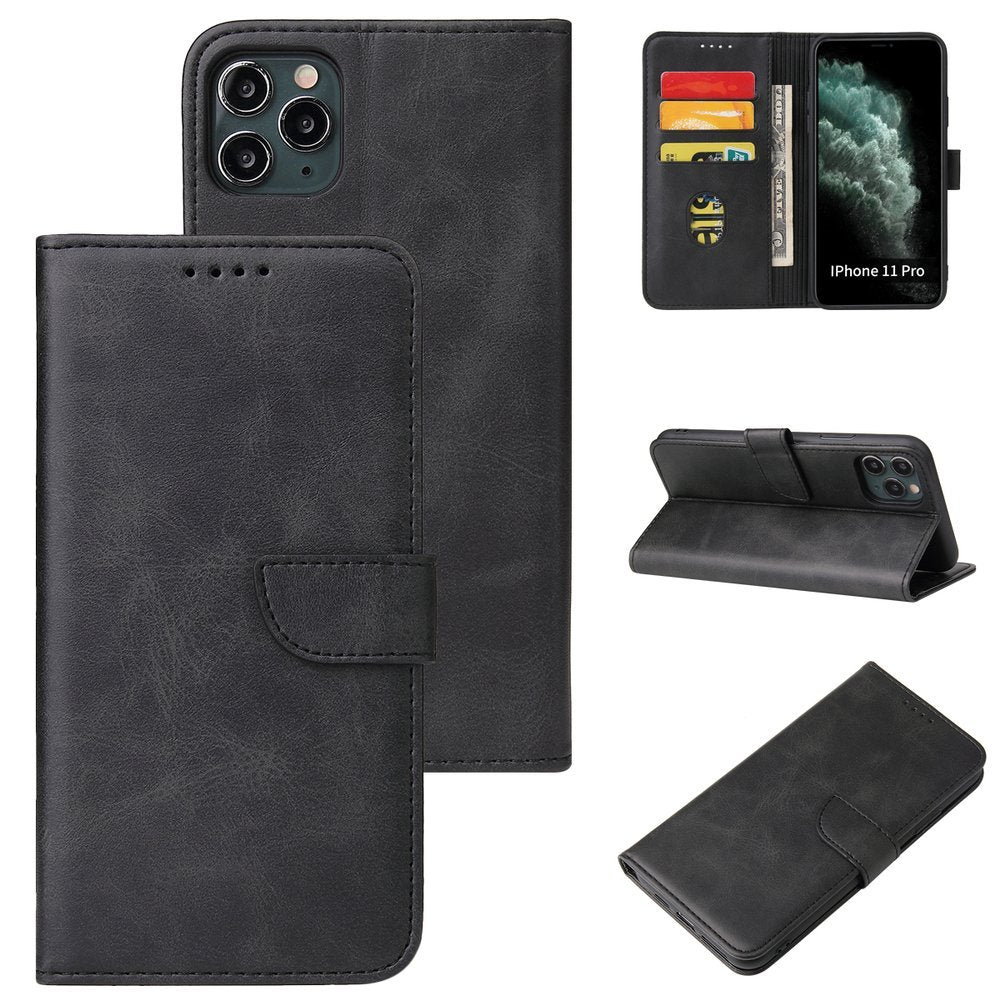 Estojo magnético elegante estante tipo estante com suporte para iPhone 11 Pro Max preto