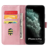 Estojo magnético elegante estante tipo estante com suporte para iPhone 11 Pro Max rosa