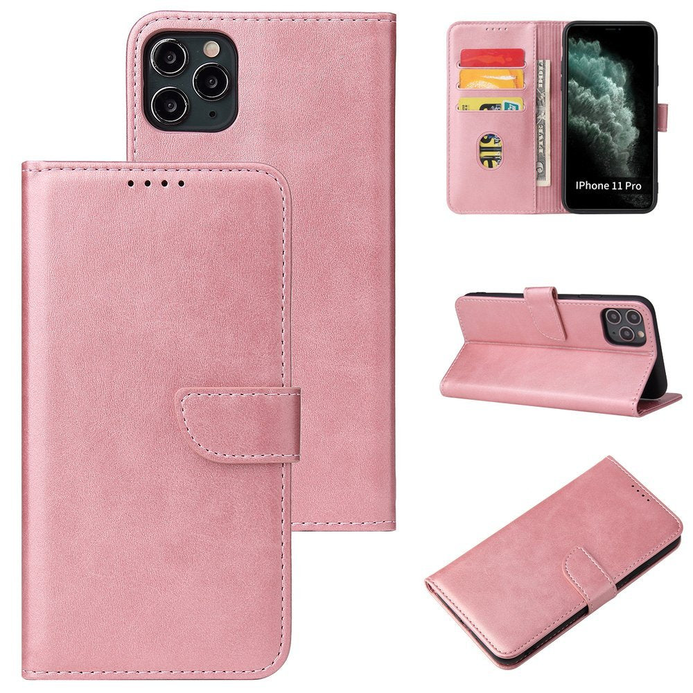 Estojo magnético elegante estante tipo estante com suporte para iPhone 11 Pro Max rosa