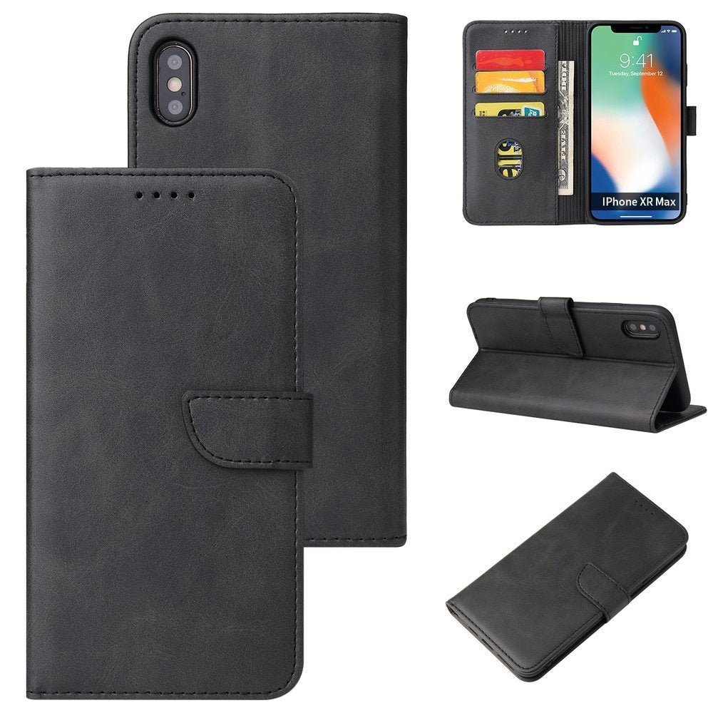 Estojo magnético elegante estante tipo estante com suporte para iPhone XS  -  iPhone X preto