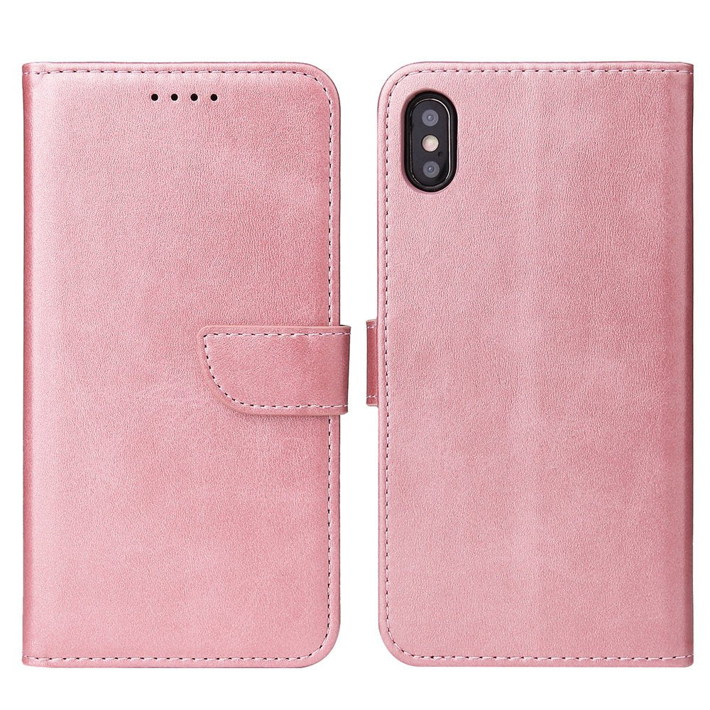 Estojo magnético elegante estante tipo estante com suporte para iPhone XS  -  iPhone X rosa