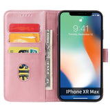 Estojo magnético elegante estante tipo estante com suporte para iPhone XS  -  iPhone X rosa
