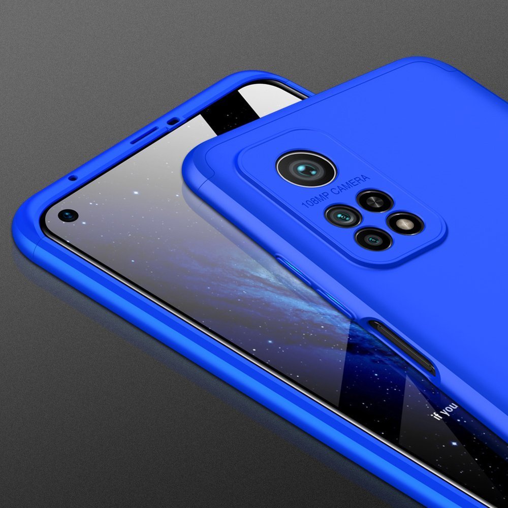 Capa de proteção frontal e traseira GKK 360 Capa de corpo inteiro Xiaomi Mi 10T Pro  -  Xiaomi Mi 10T azul