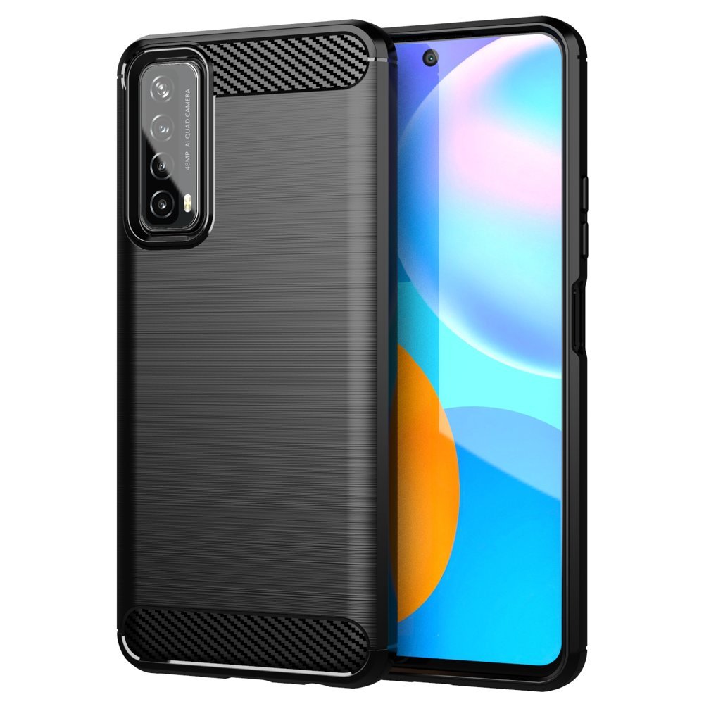 Capa carbono Capa flexível de TPU para Huawei P Smart 2021 preta
