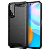Capa carbono Capa flexível de TPU para Huawei P Smart 2021 preta