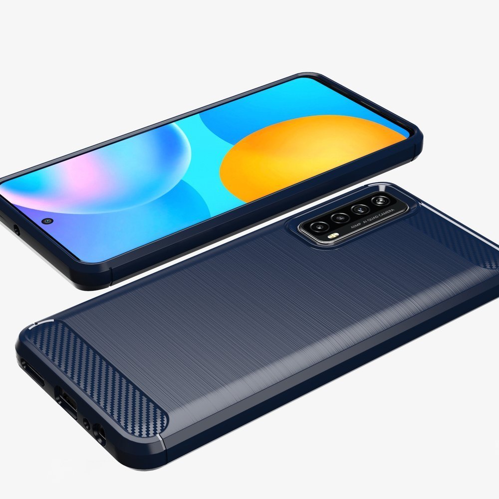 Capa carbono Capa flexível de TPU para Huawei P Smart 2021 preta