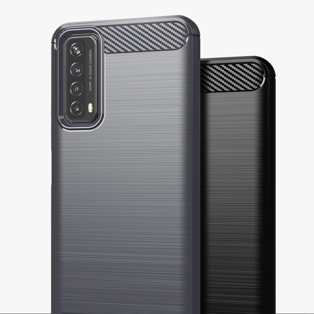 Capa carbono Capa flexível de TPU para Huawei P Smart 2021 preta