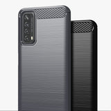 Capa carbono Capa flexível de TPU para Huawei P Smart 2021 preta