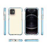Capa protetora resistente em gel TPU transparente Spring Armor com moldura colorida para iPhone 12 mini vermelho