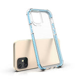 Capa protetora resistente em gel TPU transparente Spring Armor com moldura colorida para iPhone 12 mini vermelho