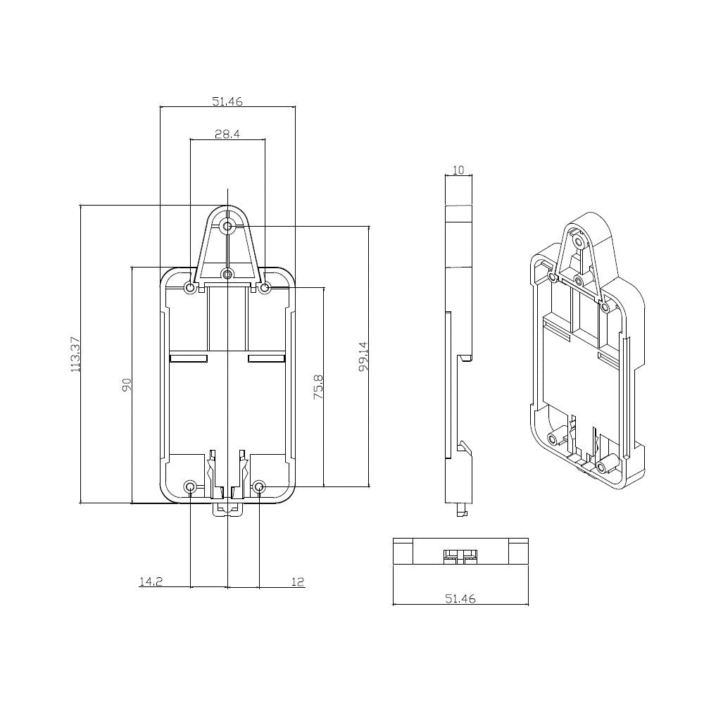 Suporte de montagem Sonoff DR para o vidro DIN no quadro elétrico (IM180207001)