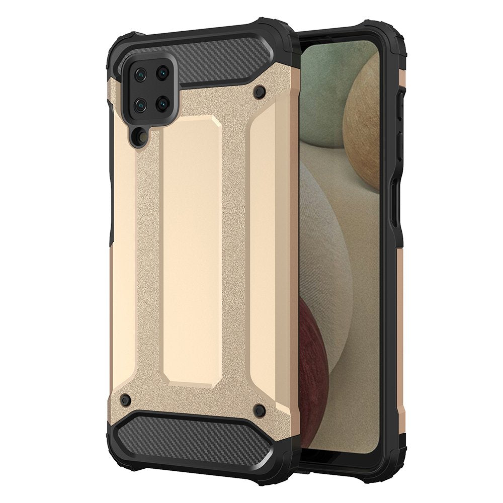 Capa Hybrid Armor Capa resistente e resistente para Samsung Galaxy A12  -  Galaxy M12 dourada