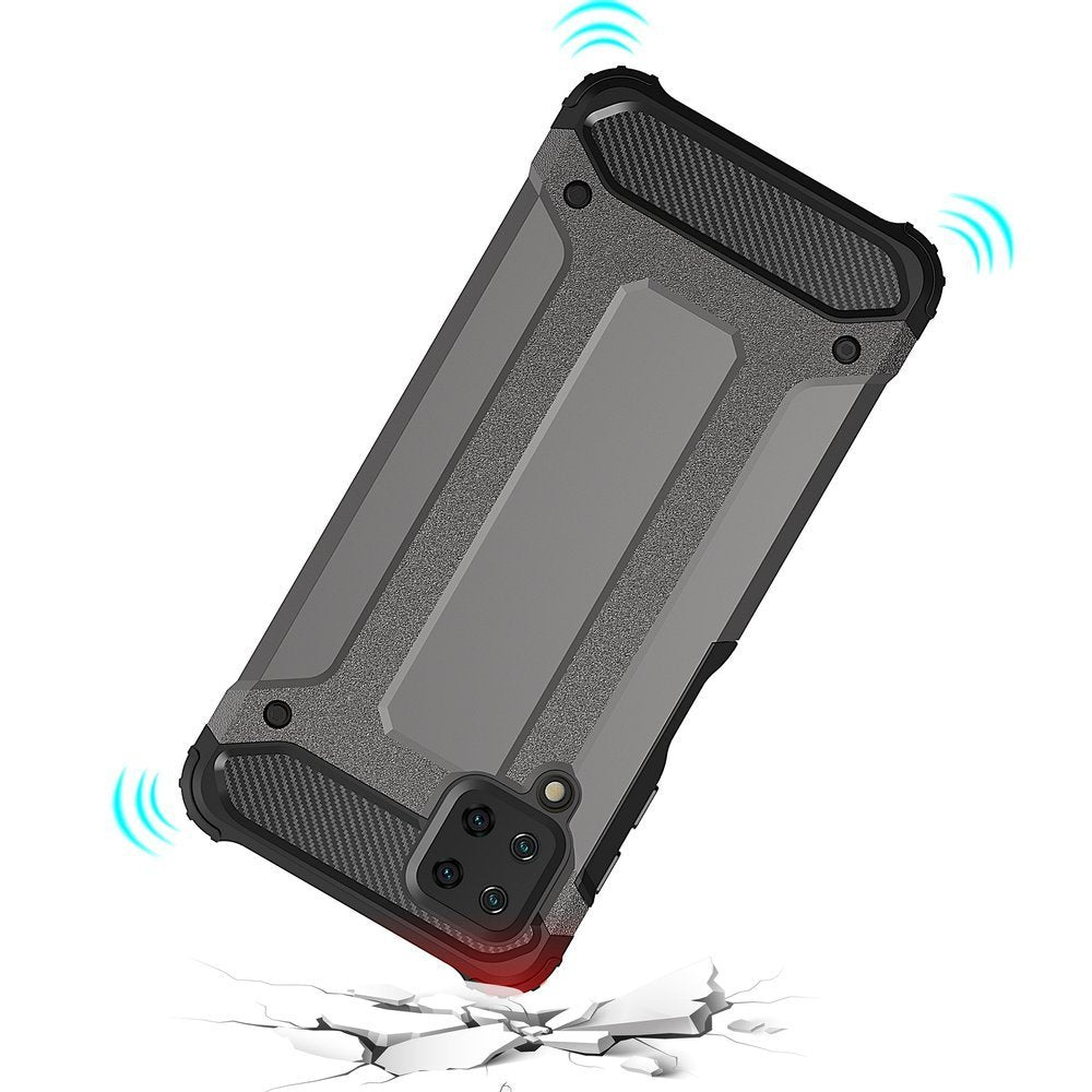 Capa Hybrid Armor Capa resistente e resistente para Samsung Galaxy A12  -  Galaxy M12 dourada