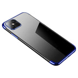Transparente estojo de gel TPU moldura de galvanoplastia para Xiaomi Mi 10T Lite azul