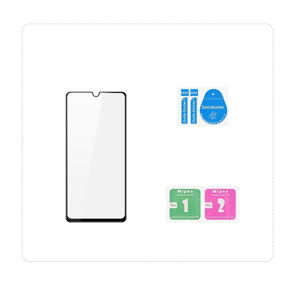 Protetor de tela resistente de vidro temperado 9D Dux Ducis 9D totalmente coberto com armação para Samsung Galaxy A12  -  Galaxy M12 preto (case amigável)