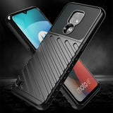 Capa Thunder Capa flexível resistente resistente em TPU para Motorola Moto E7 preta