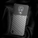 Capa Thunder Capa flexível resistente resistente em TPU para Motorola Moto E7 preta