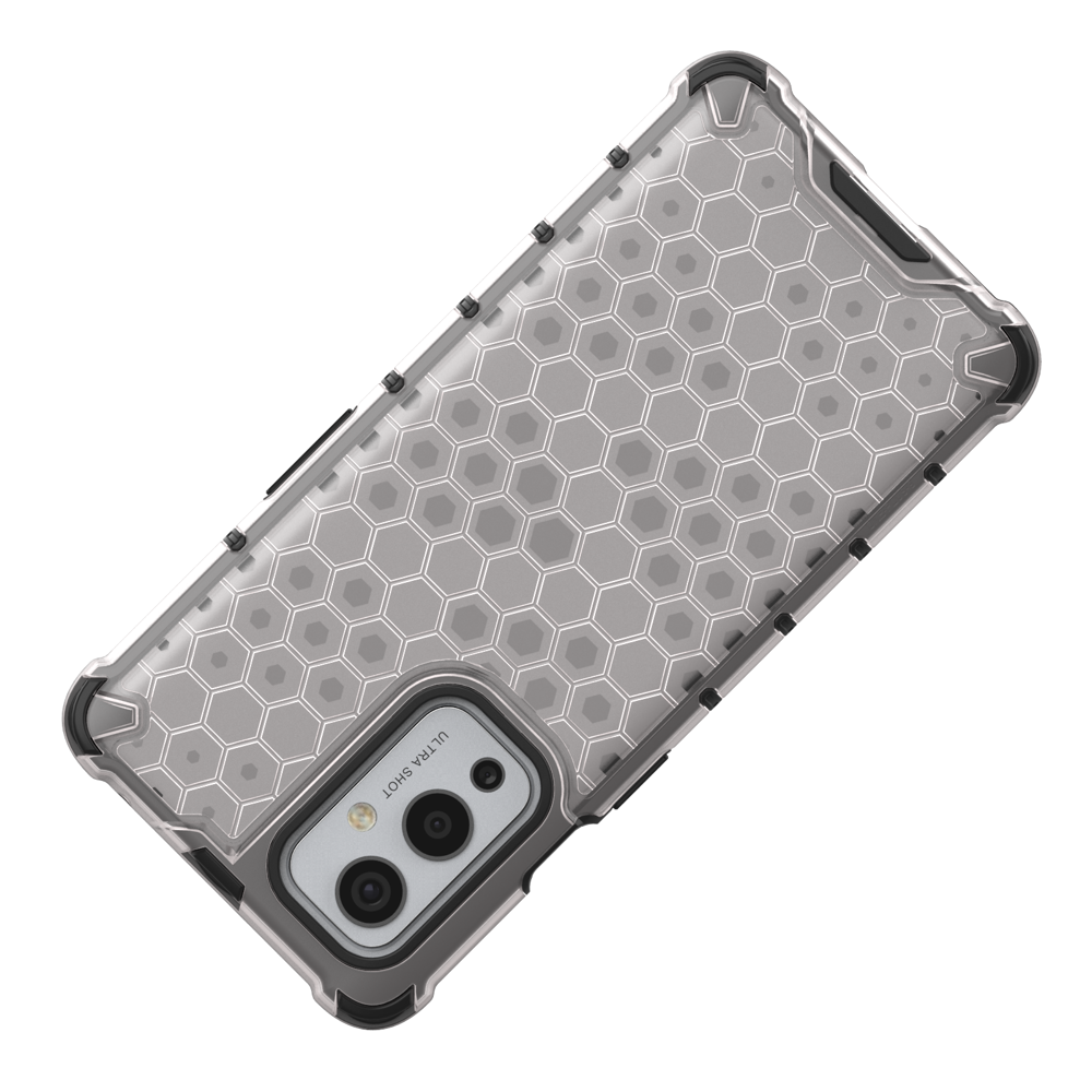 Capa de armadura case em favo de mel com pára-choque de TPU para OnePlus 9 preto