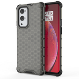 Capa de armadura de caixa de favo de mel com pára-choque de TPU para OnePlus 9 Pro preto