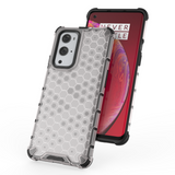 Capa de armadura de caixa de favo de mel com pára-choque de TPU para OnePlus 9 Pro preto