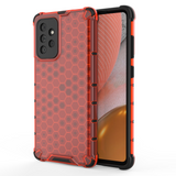 Capa de armadura de favo de mel com pára-choque de TPU para Samsung Galaxy A72 4G vermelho