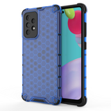 Capa de armadura de favo de mel com pára-choque de TPU para Samsung Galaxy A52 5G  -  A52 4G azul